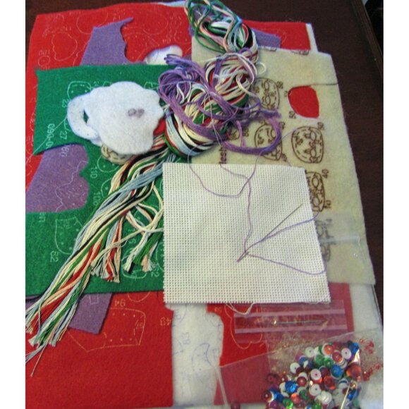 Janlynn 090-0056 Christmas Santa's Snowflake Collection Ornaments Felt Applique - Picture 2 of 4